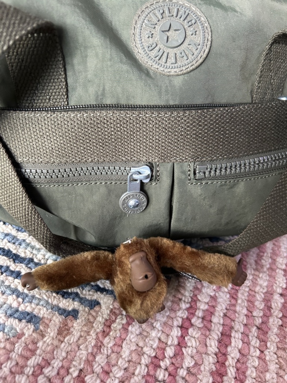 Kipling Olive Green Klara Satchel - Picture 6 of 6